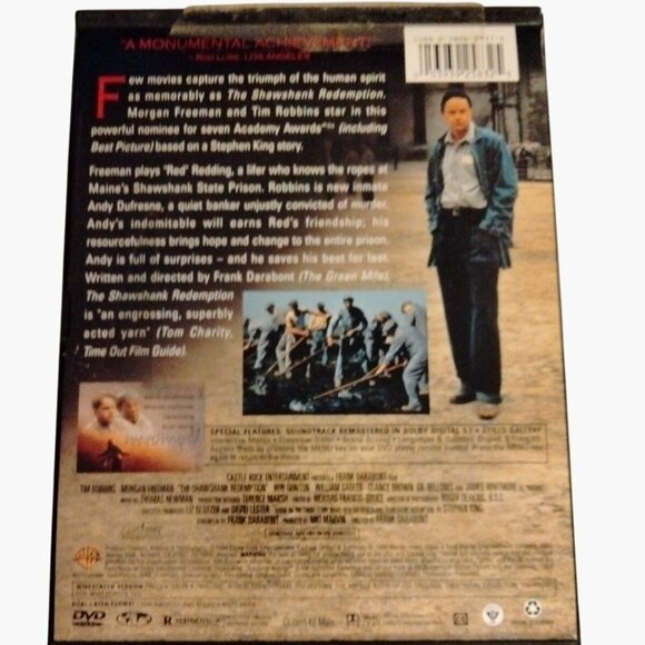 The Shawshank Redemption DVD Movie Tim Robbins Morgan Freeman - Picture 2 of 6
